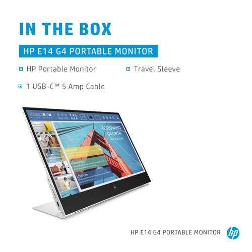 HP E-Series E14 G4 computer monitor 35.6 cm (14 HP E-Series E14 G4 computer monitor 35.6 cm (14